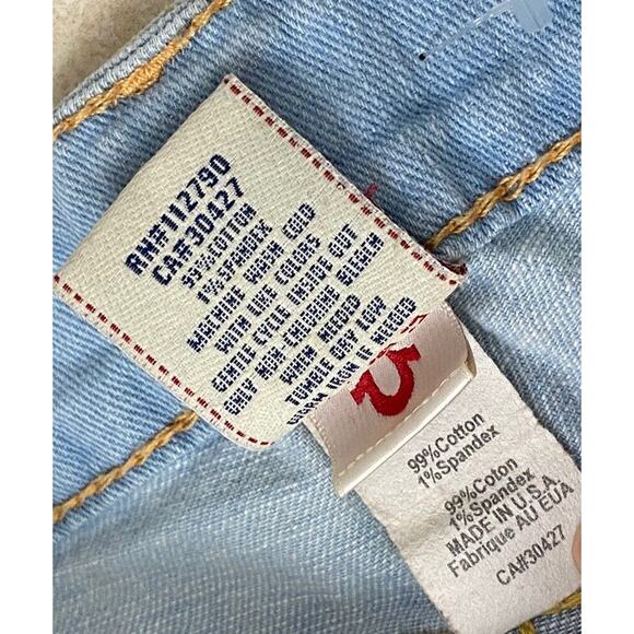 VTG True Religion Women's Morgan boot Jeans Size 29 Low Rise USA Button Fly Y2K - Picture 4 of 12